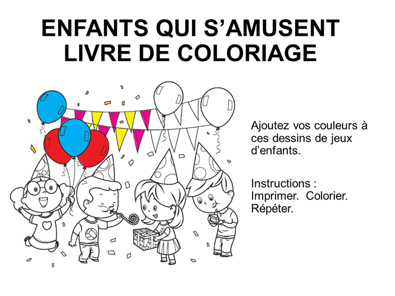 Livre de coloriage Jeux d’enfants