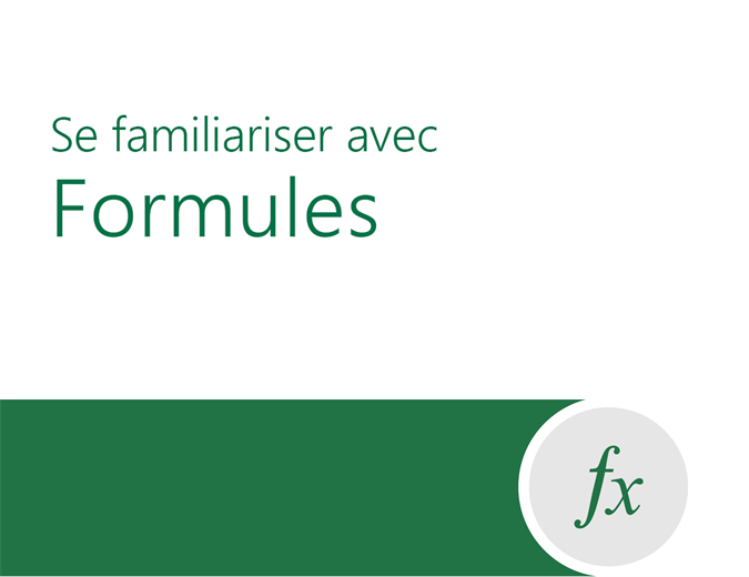 Didacticiel sur les formules Didacticiel sur les formules