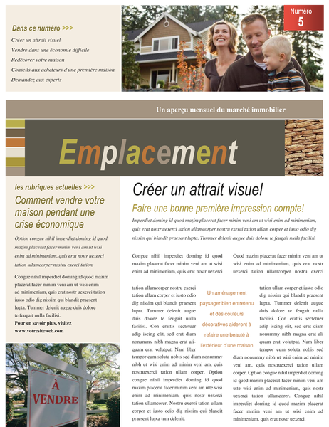 Bulletin d’informations immobilière (4 pages)