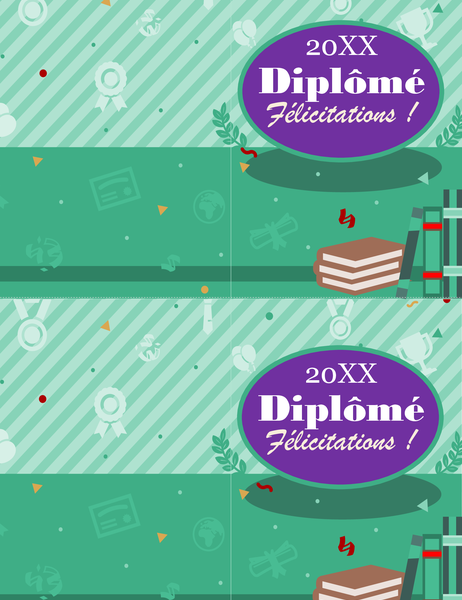 Carte de remise de diplôme (2 par page) Carte de remise de diplôme (2 par page)