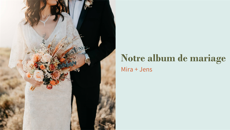 Album de mariage floral