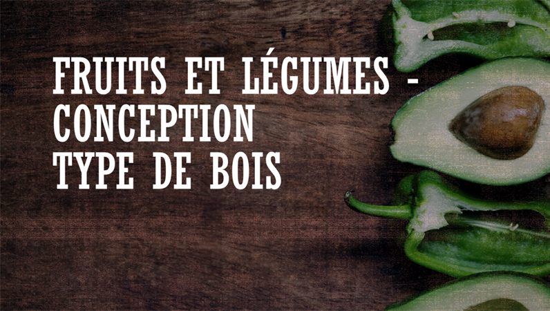 Fruits et légumes - Conception Type de bois Fruits et légumes - Conception Type de bois