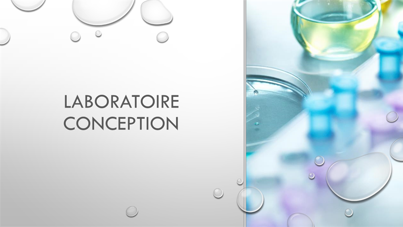 Conception Gouttelettes de labo Conception Gouttelettes de labo