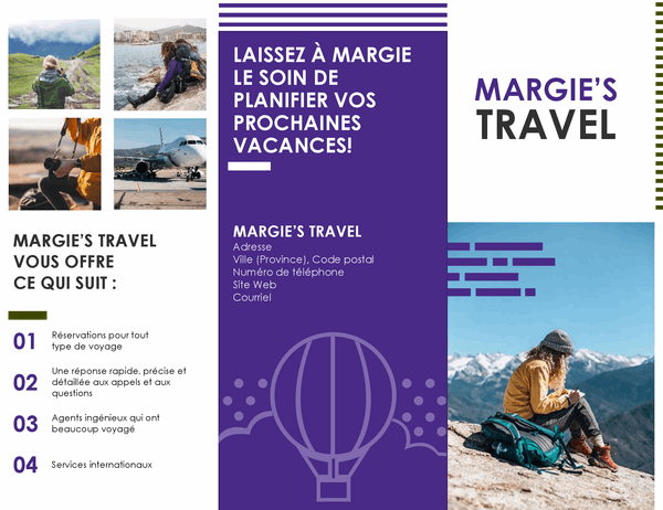 Brochure de voyage