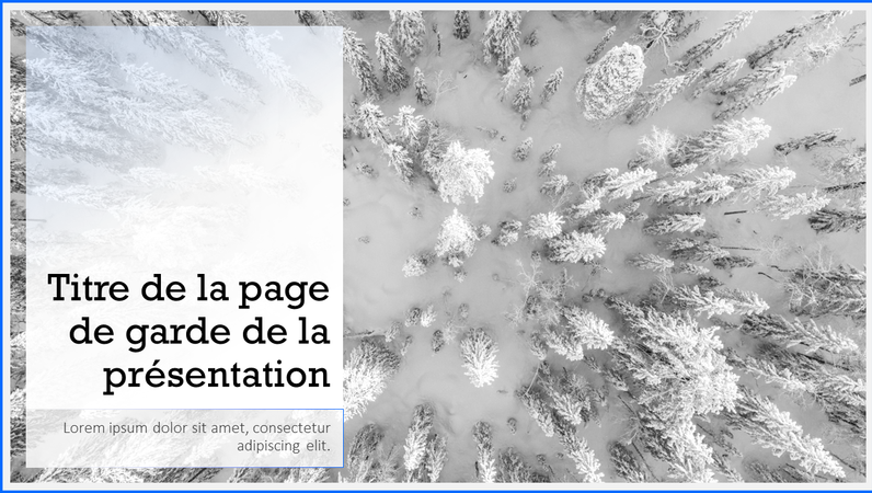 Présentation Paysage enneigé Présentation Paysage enneigé