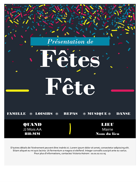 Invitation à un événement pour les Fêtes