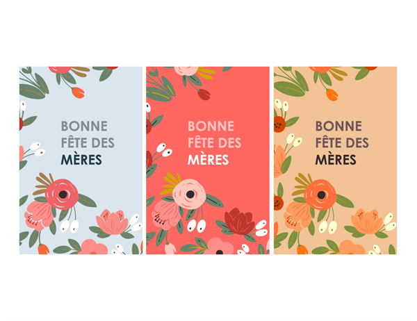 Carte de fête des mères : thème floral élégant Carte de fête des mères : thème floral élégant