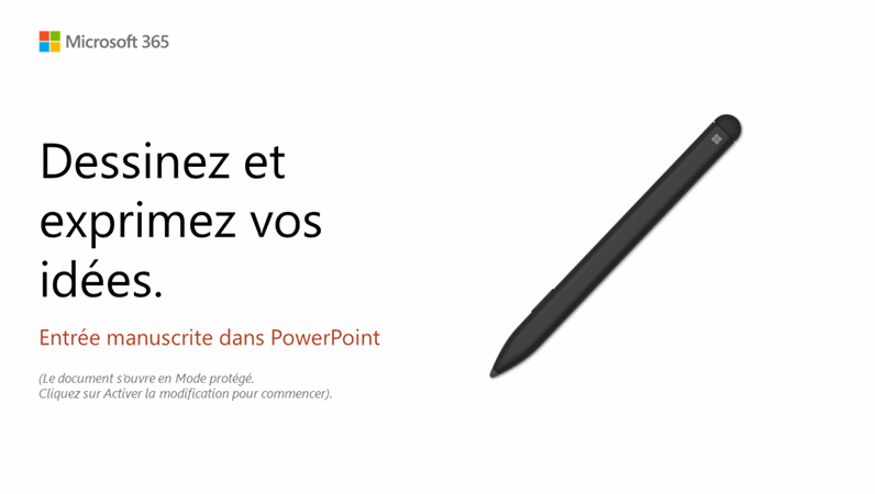 Didacticiel Stylet pour Surface PowerPoint
