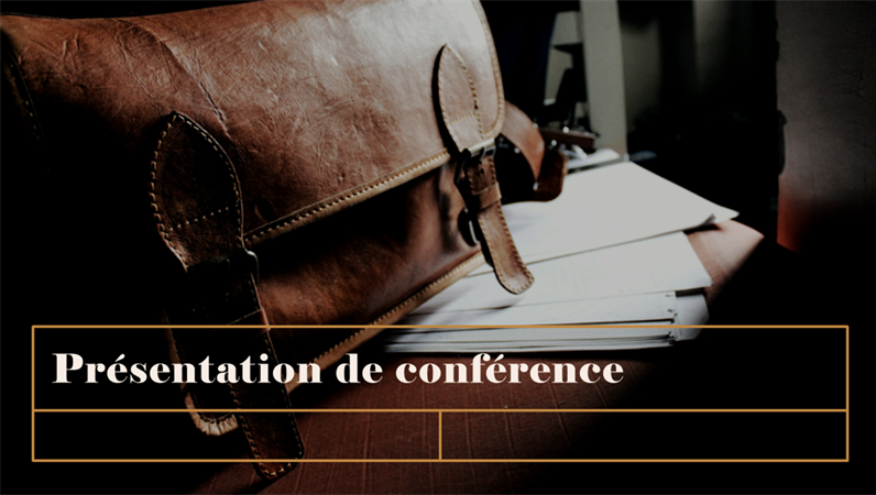 Présentation traditionnelle pour conférence Présentation traditionnelle pour conférence