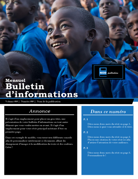 Bulletin d’information pour organisme de bienfaisance Bulletin d’information pour organisme de bienfaisance