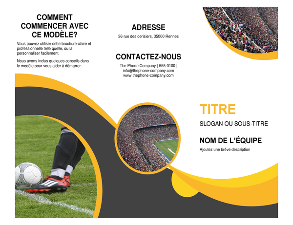 Brochure de sport Brochure de sport