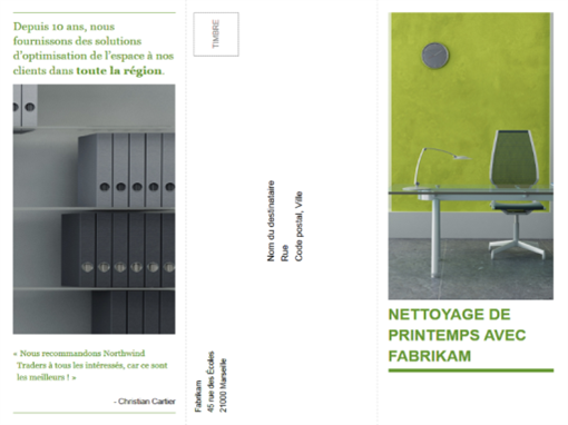 Brochure professionnelle à trois volets (design vert et noir)