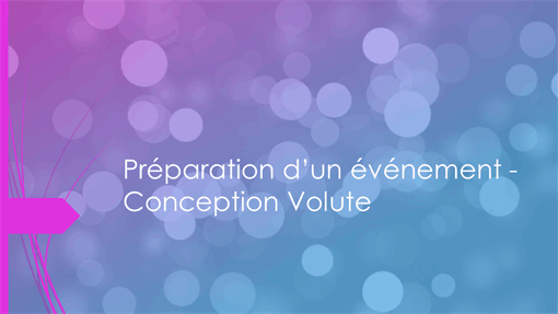 Conception d’événement Conception d’événement