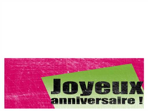 Carte d’anniversaire avec arrière-plan rayé (rose, vert, deux volets)