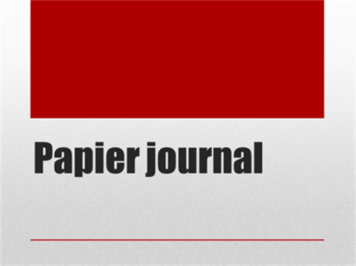 Papier journal Papier journal