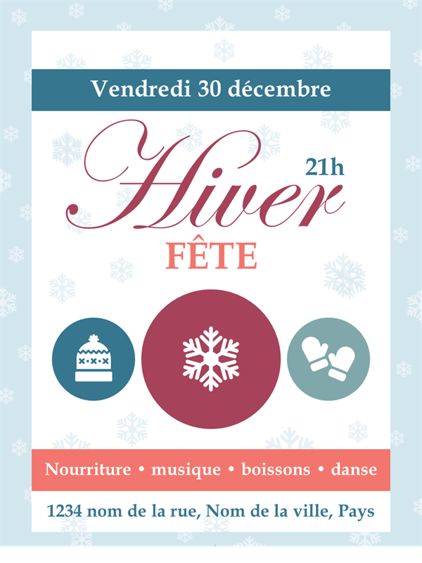 Décorations imprimables pour fête d'hiver Décorations imprimables pour fête d'hiver