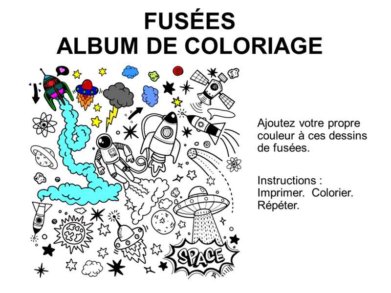 Album de coloriage des fusées Album de coloriage des fusées