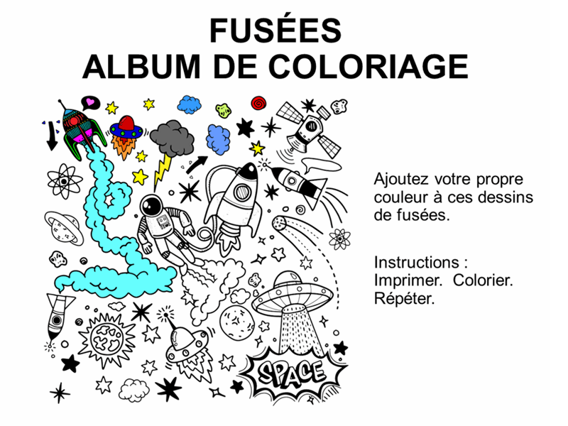 Album de coloriage des fusées