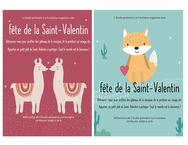 Affichette de Saint-Valentin pour les enfants