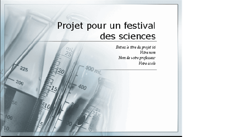 Présentation Projet pour un festival des sciences