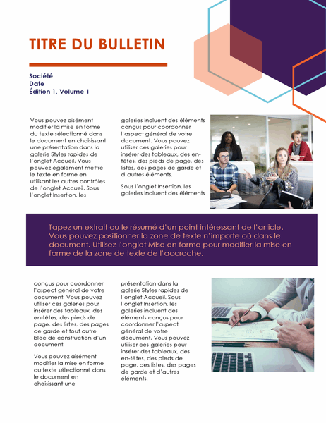 Bulletin d’information (conception cadre, 2 pages) Bulletin d’information (conception cadre, 2 pages)
