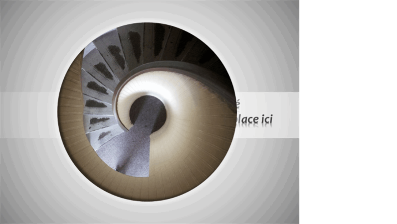 Image animée qui s'affiche en décrivant un cercle, se réduit et se voit complétée d'un titre Image animée qui s'affiche en décrivant un cercle, se réduit et se voit complétée d'un titre