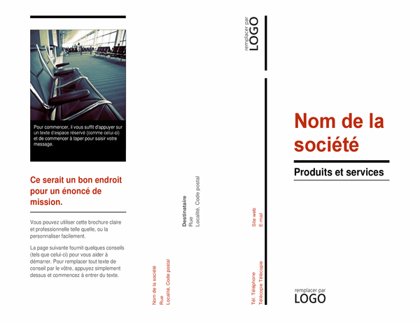 Brochure tridimensionnelle (design rouge et noir)