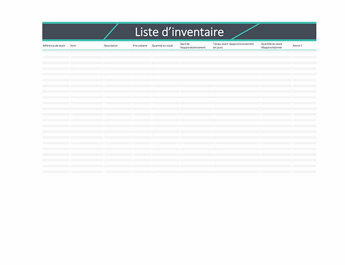 Inventaire Inventaire