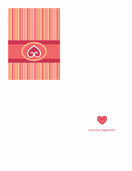 Carte d’amour (motif rouge)
