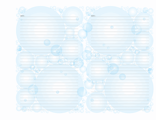 Pages de journal (motif à bulles, orientation paysage)