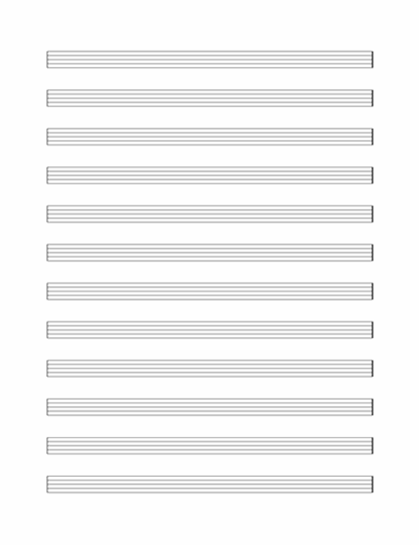 Papier à musique (12 portées par page)