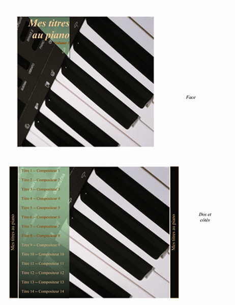 Jaquette de boîte de CD (touches de piano en illustration)