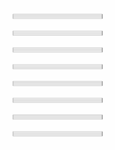 Papier à musique (8 portées par page)