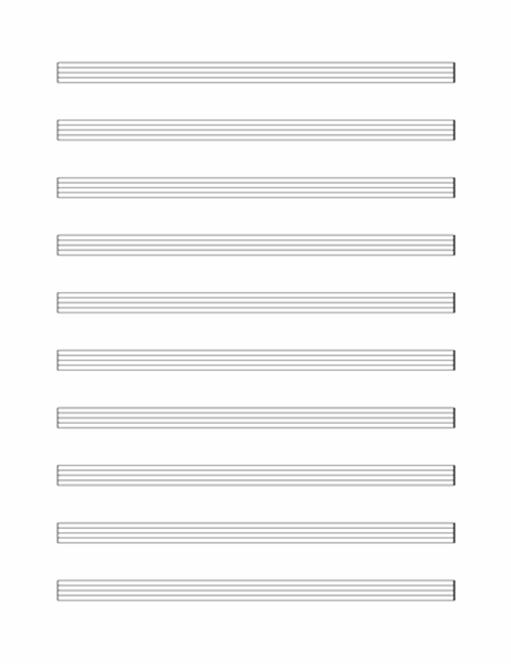 Papier à musique (10 portées par page)