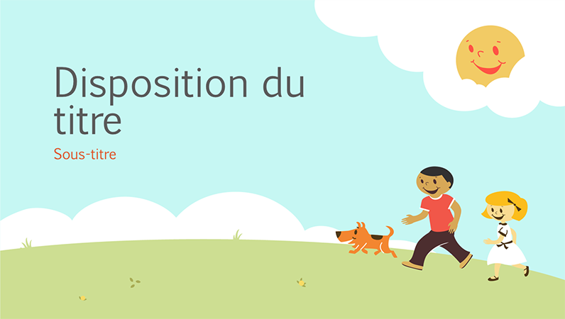 Modèle de présentation pédagogique Enfants qui jouent (dessins, grand écran) Modèle de présentation pédagogique Enfants qui jouent (dessins, grand écran)