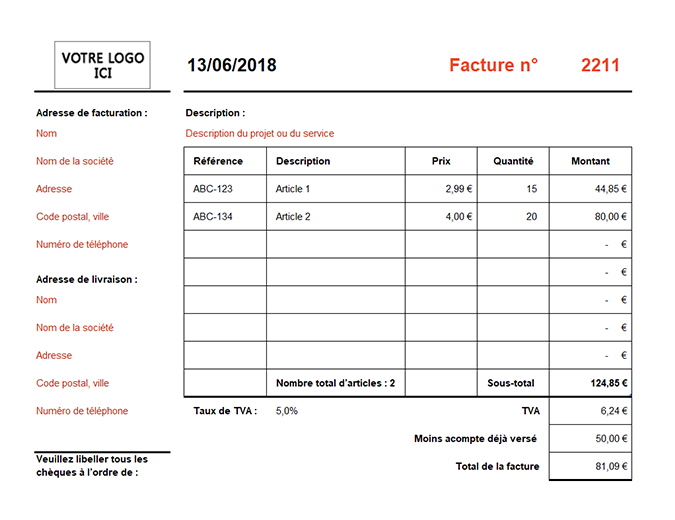 Comment Faire Une Facture Sur Open Office