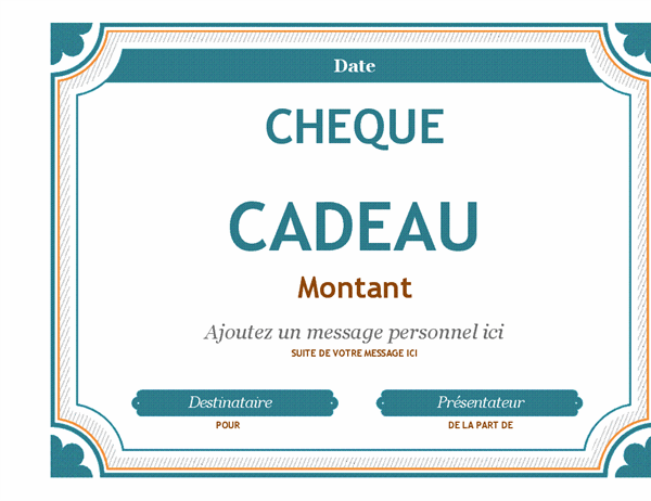 Cheque Cadeau