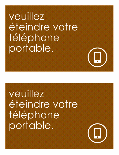 Pancarte anti-téléphone portable (2 par page)