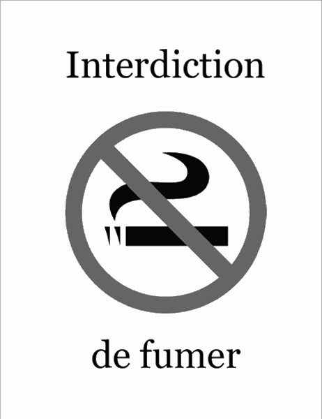 Panneau Interdiction De Fumer Noir Et Blanc