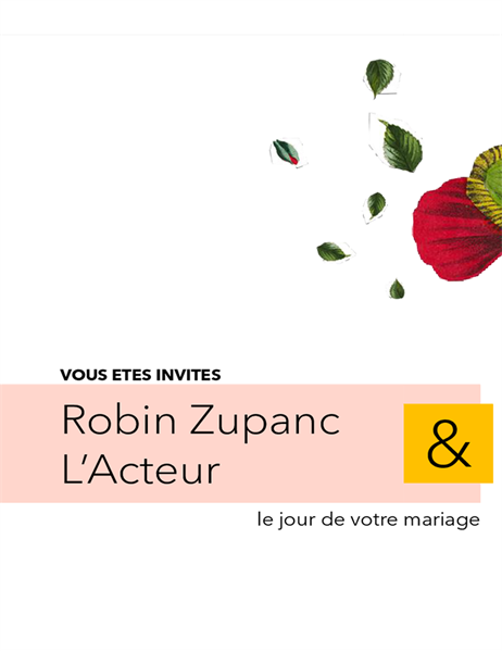 Invitation de mariage florale (sexe neutre) Invitation de mariage florale (sexe neutre)