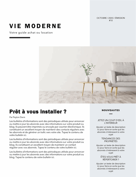 Bulletin d’informations – Agent immobilier