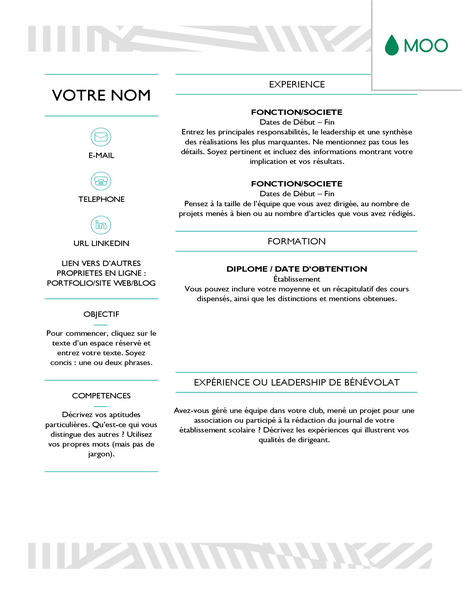 C.V. créatif, conçu par MOO C.V. créatif, conçu par MOO