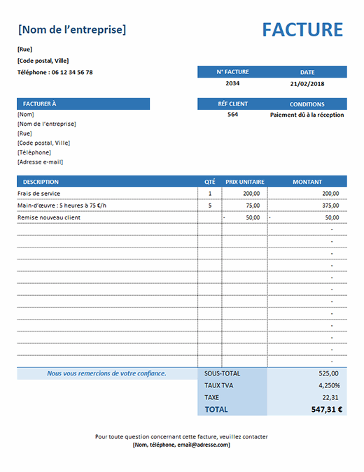 Comment Faire Une Facture Proforma Sur Excel Faire Des Factures Avec Excel - englshtdri