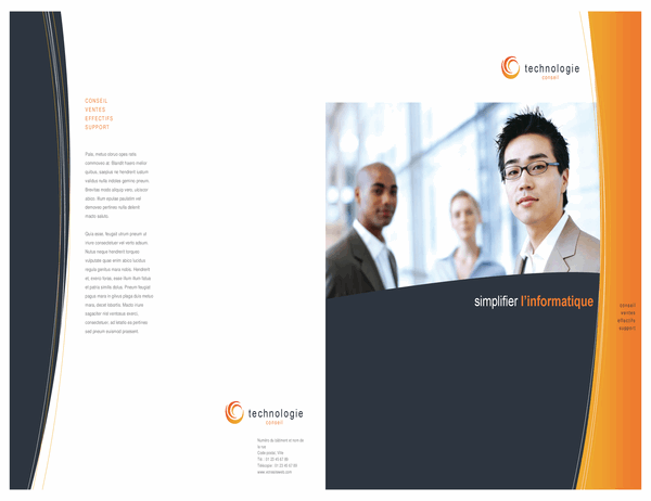 Brochure d’entreprise de technologie (dépliant, grand format)