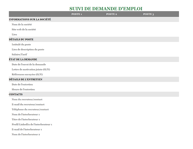 Gestionnaire de recherche d’emploi Gestionnaire de recherche d’emploi