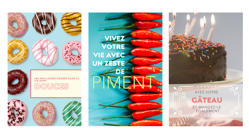 Affiches de nourriture Affiches de nourriture
