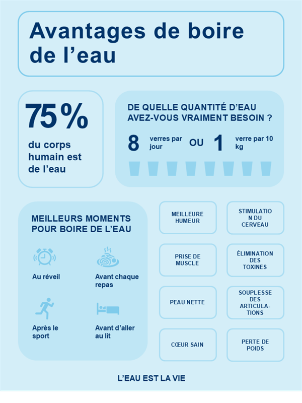 Affiche d’infographie Eau potable Affiche d’infographie Eau potable