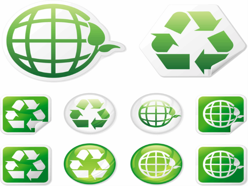 Thème écologie - Symboles recyclage