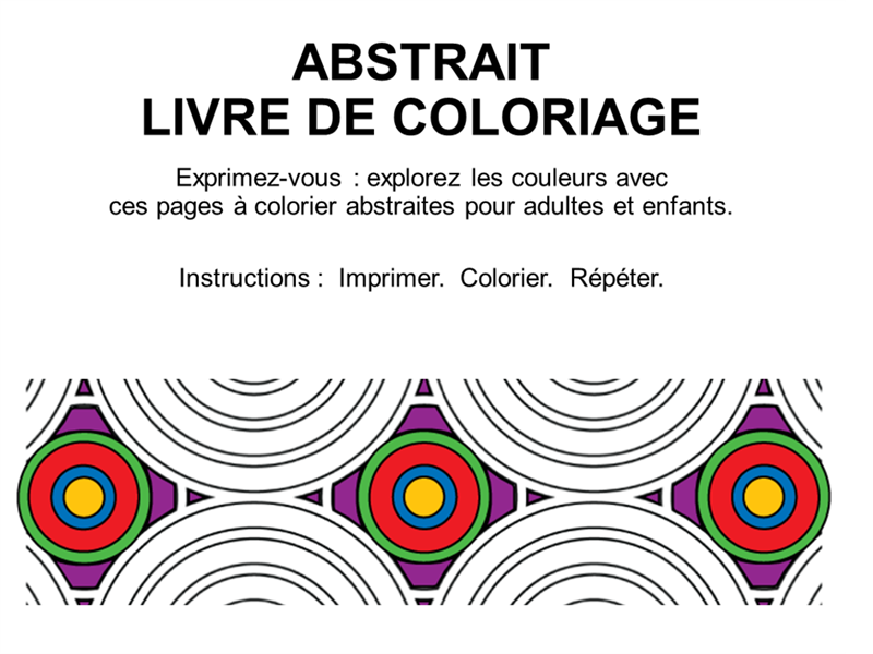 Album de coloriage Formes abstraites Album de coloriage Formes abstraites