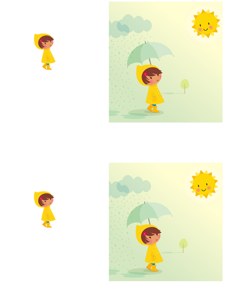 Carte d’amitié jours de pluie Carte d’amitié jours de pluie